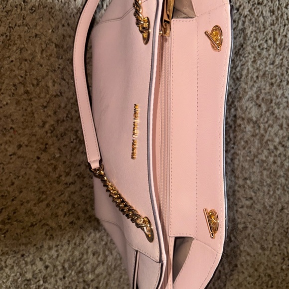 Michael Kors Pink Shoulder Bag with Gold Chain Straps - Picture 6 of 6
